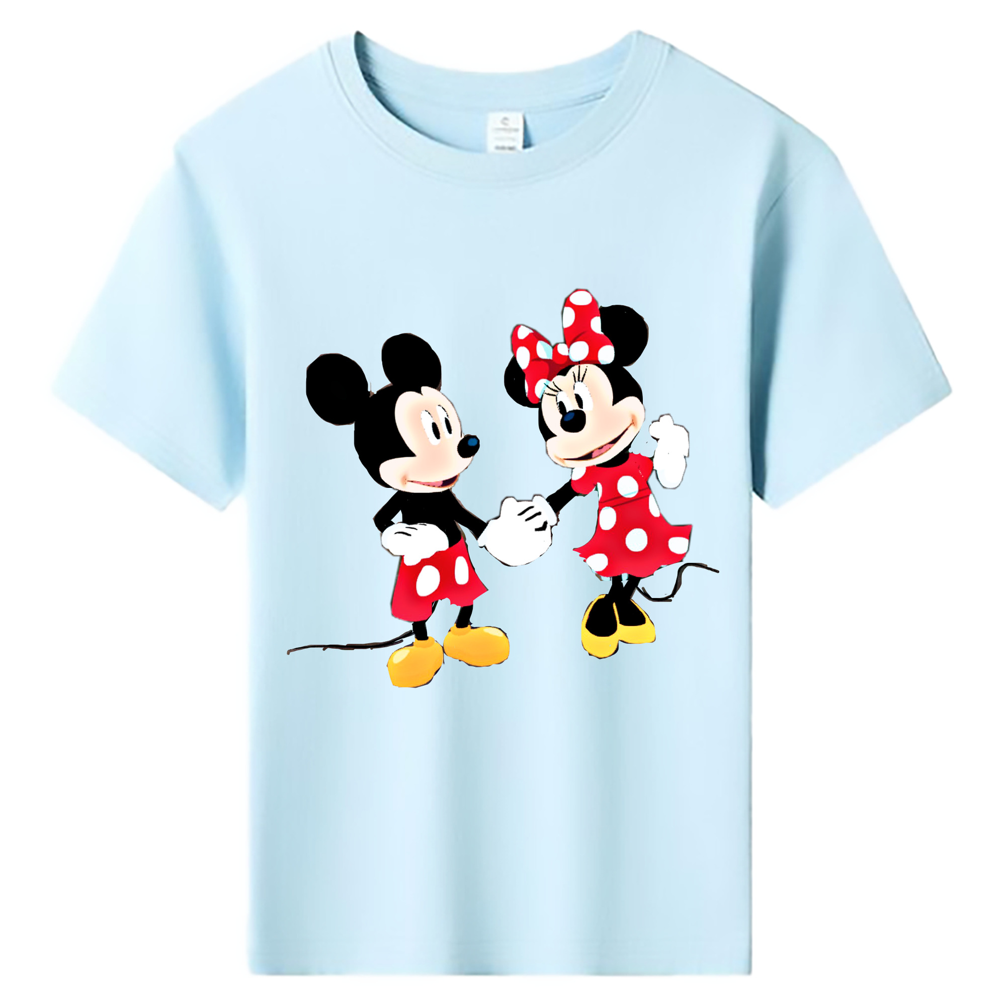 ミッキーマウス Mickey Mouse 綿100％キッズTシャツ（フロントプリント）